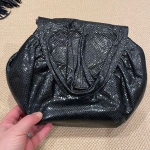 Vintage black clutch or cross body